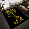Nirvana Bandlogotyp Tryckt Flanell Halkfri Matta för Rum, Vardagsrum, Heminredning, Gåvor