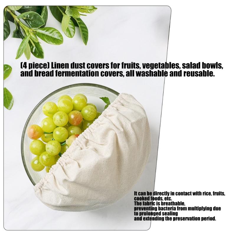 Pack Of 4 Bread Proofing Basket Cloth Liners Bread Rising Supplies For Sourdough Baking Round Banneton Liner Covers