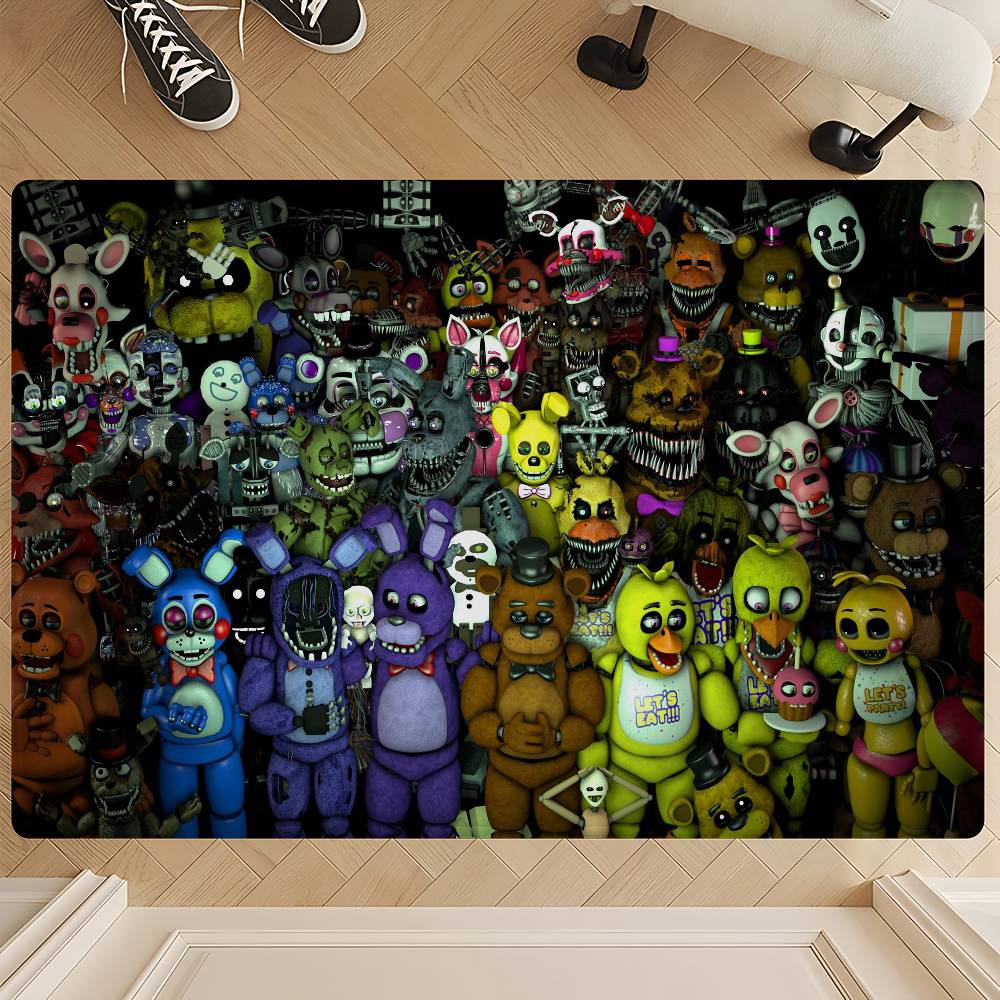 F-Fnaf Five-nights-At-Freddys Bathroom Mat Kids Room Bedroom Decoration Balcony Anti-Slip Doormat Living Room Bedside Area Rugs