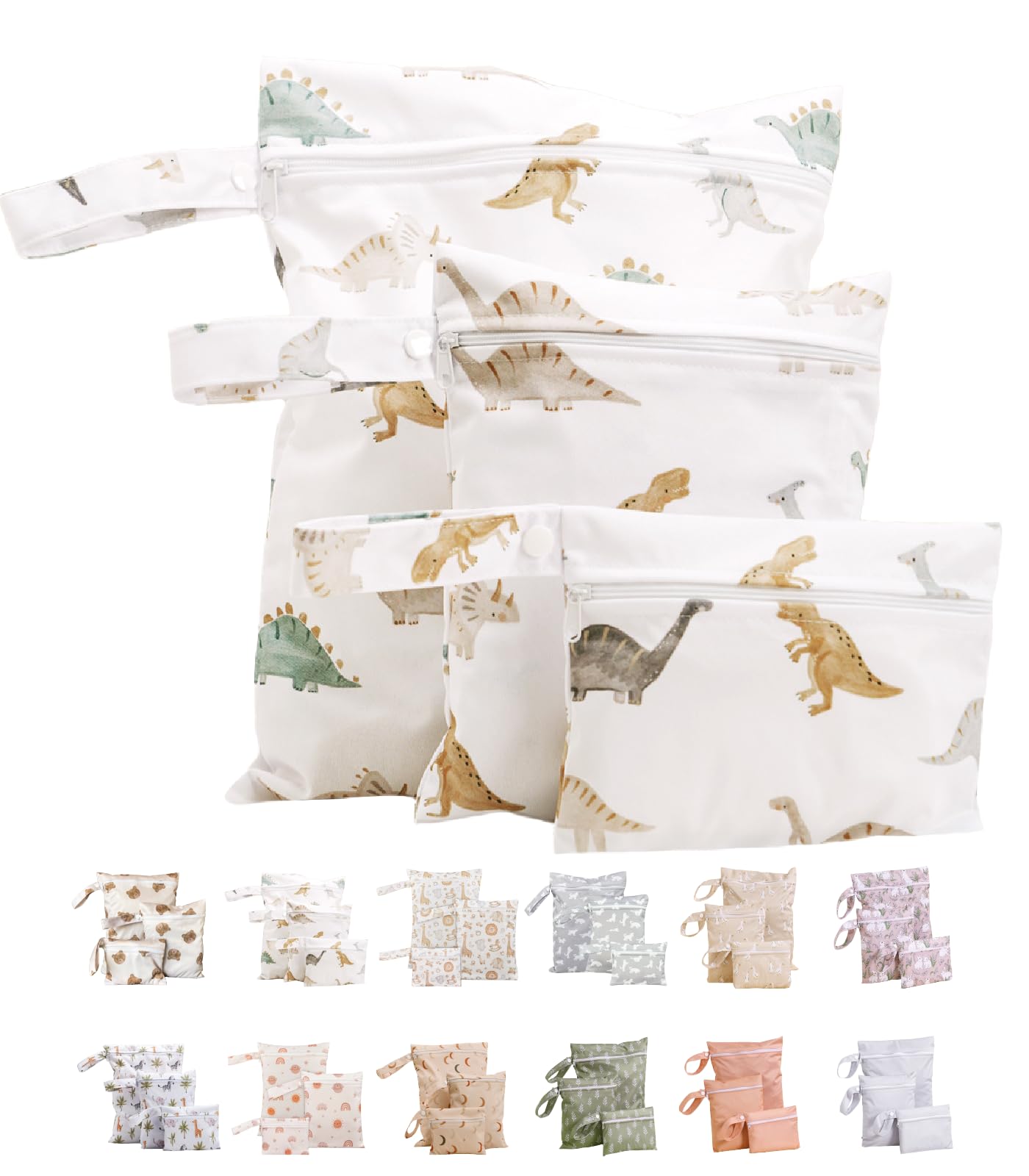 

Набор пеленальных сумочек из 3 размеров Идеально подходит для грязных подгузников и Идеально подходит для и в качестве подарка на детский праздник Большой XL Двойная молния для мальчиков и [ichiiro Official]