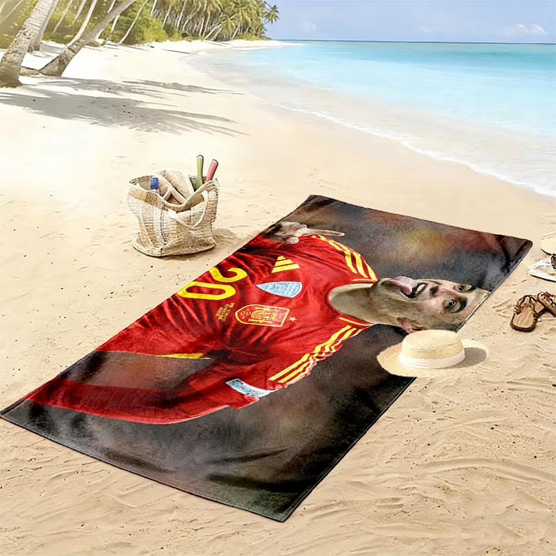 Pedri Print Beach Towel, Large Soft Quick Dry Towel for Beach Camping Swimming