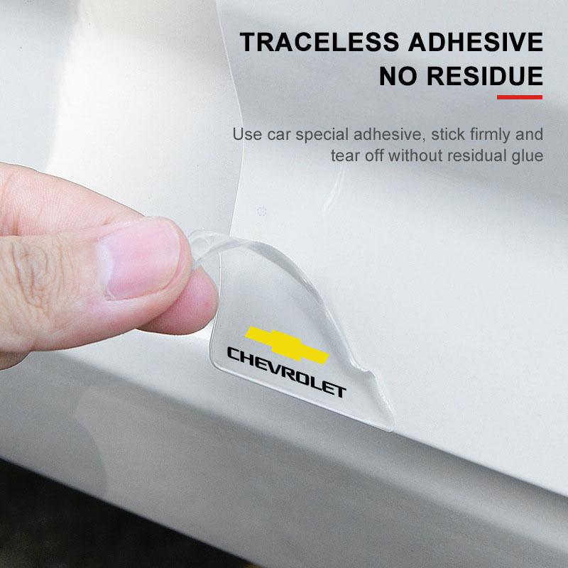 2Pcs Transparent Car Door Corner Cover Anti-Scratch Protection Sticker For Chevrolet Spark Captiva Camaro Lova Aveo Auto Rear View Mirror Sun Eyebrow