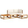 VidaXL 4-Piece Garden Sofa Set with Cushions In Acacia Wood and Rattan 3278870