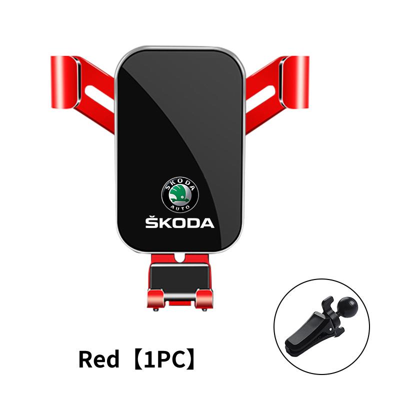 rjhwp8 For Skoda Air Outlet Gravity Phone Holder Car GPS Navigation Clamp Accessories Fabia Kamiq Superb Scala Enyaq-iV MK3 VisionS