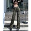 Retro Camouflage Work Pants for Women Street Hip-hop Spring and Summer New Loose Casual Women's Jeans