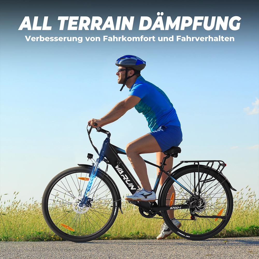 Electric Scooter Varun S700 250W Motor Dual Disc Brake 48V 10.4AH Adult E-bike Top Speed 25Km/h 27.5"x1.95" Tire