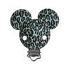 3 Stück 38x50mm Leopard Herzform Silikon Schnullerclip DIY Baby Zahnen Beißring Halskette Perlenwerkzeug Pflege Geschenk Zubehör