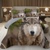 Wolf Bedspreads For Boys Teens Men Wild Safari Animal Coverlet Twin King Reversible Grey Bedding Set Wildlife Quilted Bedspread