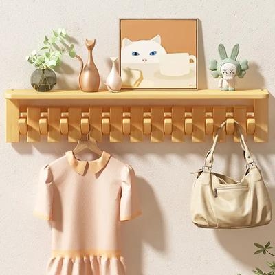 Modular Wall Coat Racks Wooden Multifunctional Space Saving Shelf Storage Clothes Hangers Entrance Hall Hanger Living Room