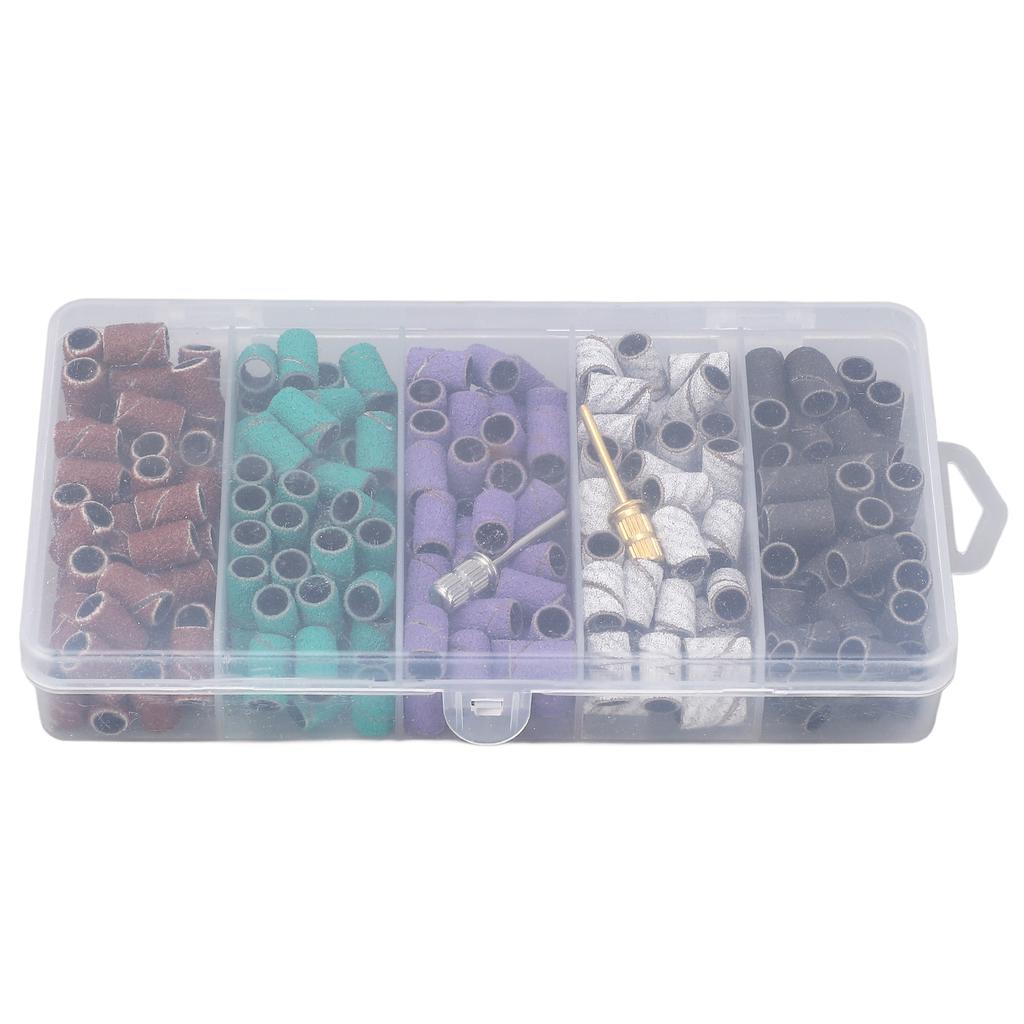 250pcs Small Sanding Band Manicure Accessory Exfoliation Professional Sanding Bands Set for Nail Dri