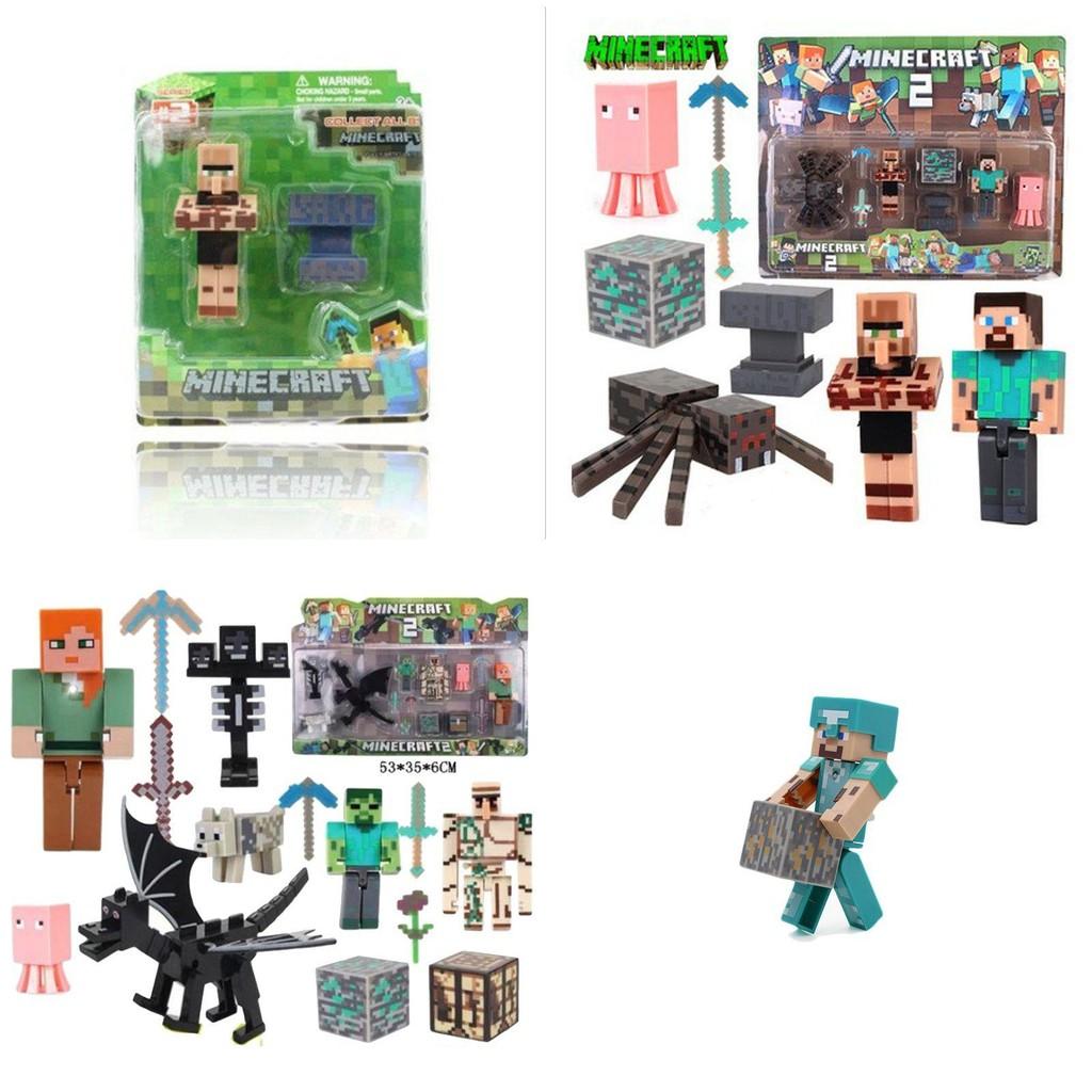 Minecraft Puslespils Actionfigurer Samling Høj Kvalitet Boligdekoration Og Gave Til Spillere