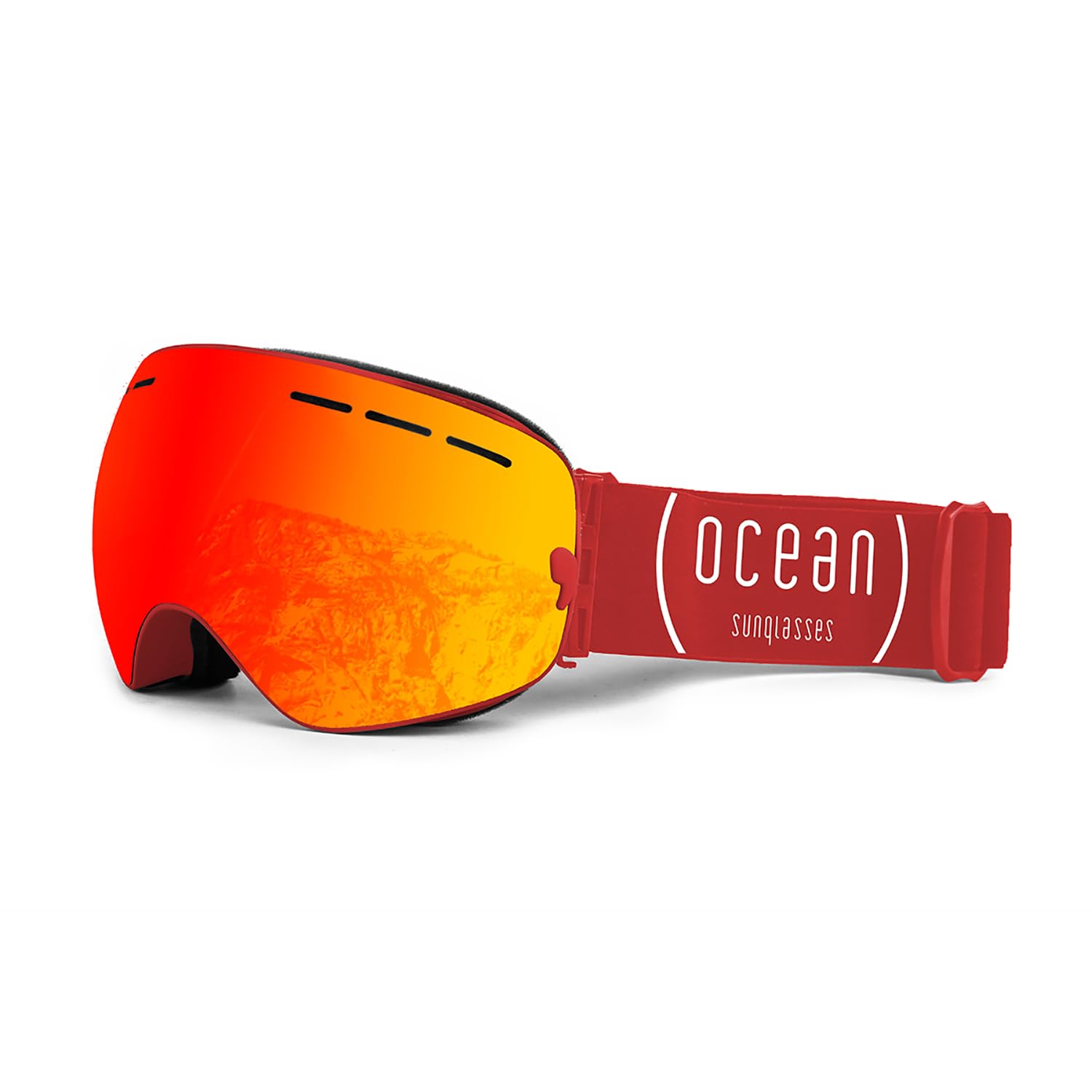 

OCEAN CERVINO Snow Dual UV Red Goggles, Unisex, Lens, Protection, Anti-Fog, Scratch-Resistant, (Orange Lens), OCN-YH3106-1 [Authentic]