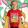 Star Wars Yoda Baby Grogu Graphic Tee Girls Casual Cotton T Shirt Kids Summer Clothes Toddler Top Fashion Cute Short Sleeve