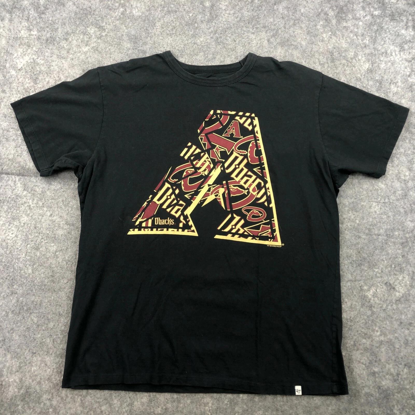Arizona Diamondbacks Shirt Mens Large Black MLB Graphic Short Sleeve Big Logo XL