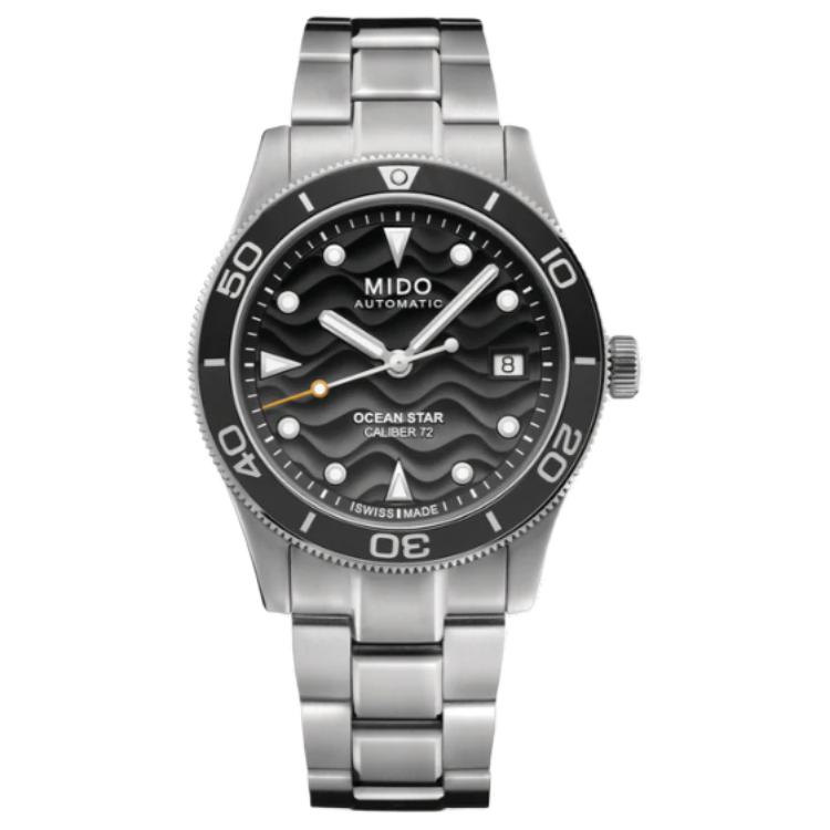 MIDO Navigator Series Wave Watch Automatic Mechanical Movement Waterproof Steel Case Stainless Steel Stainless Steel Strap M026.907.11.061.00