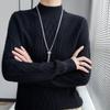 Half High Neck Loose Fitting Sweater for Women's Autumn and Winter Knitted Base Sweater