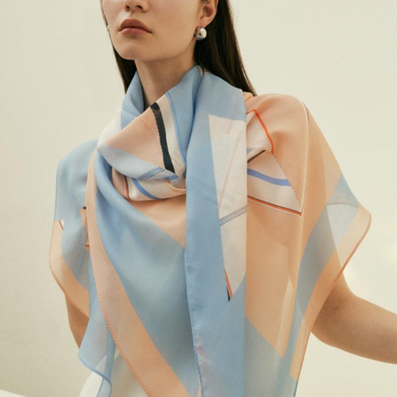 Saint Luxure Shawl Large Triangle Scarf Erdi SL22SBTEDSB