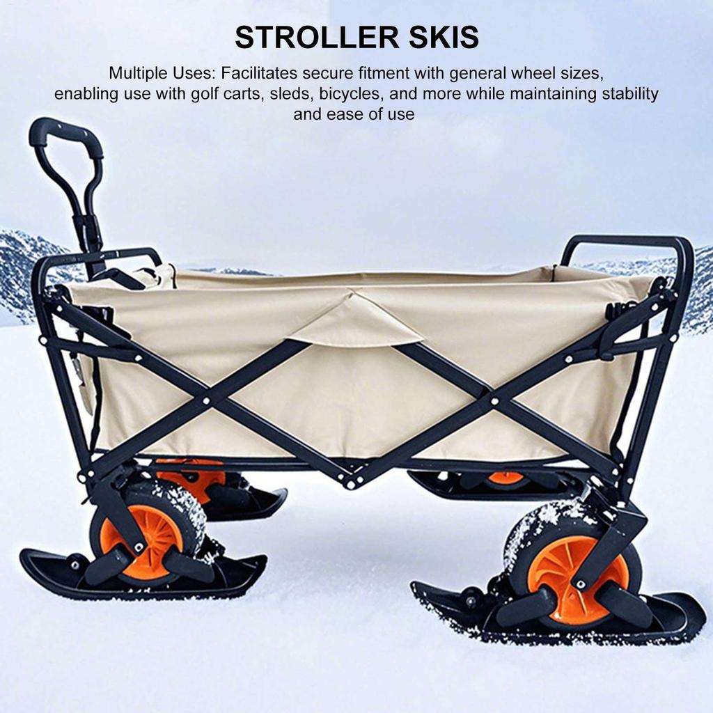 Roller Ski Schlitten 2 in 1 Schnee Roller Kinderwagen Rad Ski Schlitten Gleiter Snowboards zum Radfahren Fahrrad Joggen Sport Outdoor Wege