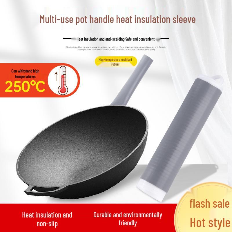 Silicone Heat-Resistant Sleeve for Iron Pot and Pan Handles