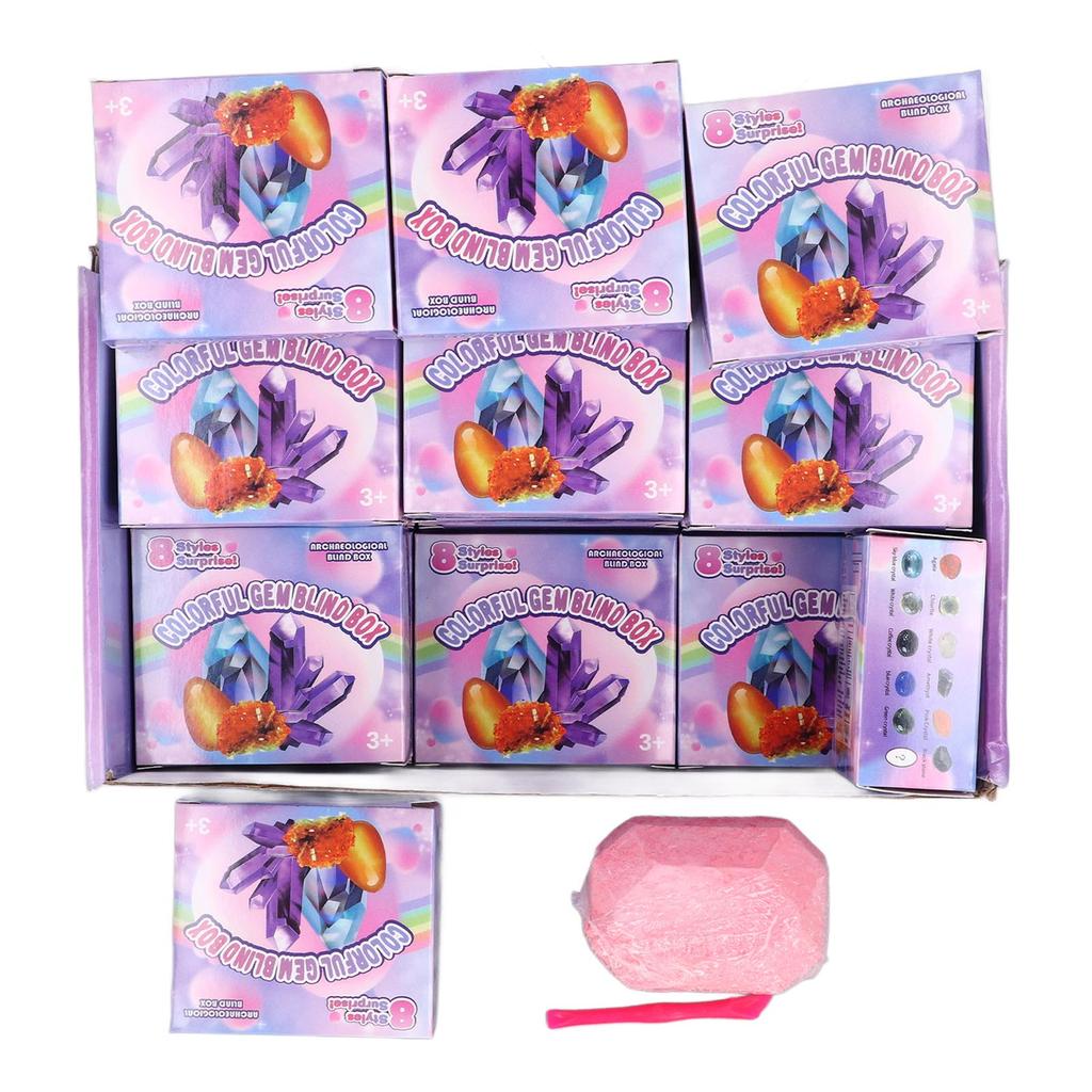 18pcs Stone Dig Kit with Chisels Rock Collection Science Toys Educational Rock Excavation Kit Type