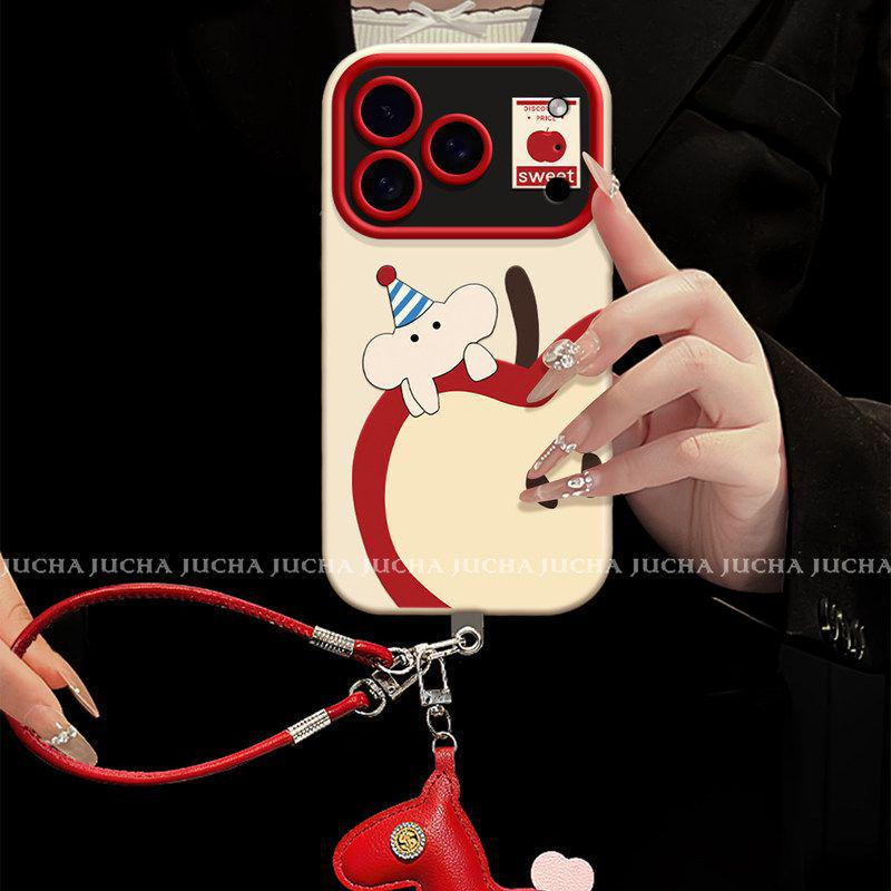 Luxury Lanyard Phone Case for Apple iPhone 15/16 Plus and 17 Pro Max - Elephant Design