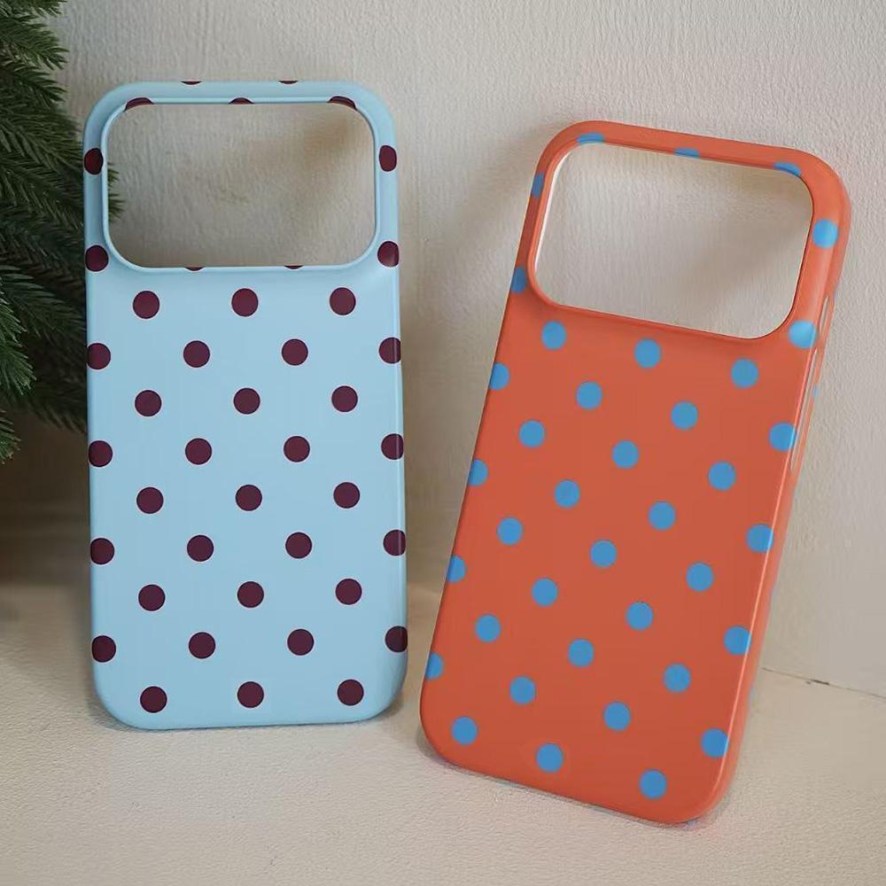 Creative Fashion Polka Dots Phone Case for iPhone 17 16 15 14 13 12 11 Pro Max X XS XR XSMax 7 8 Plus Air Glossy Film Hard PC