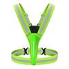 Led Reflective Running Vest Light with   Strap High Visibility Up to 300m Elastic Fabric for Adults Kids