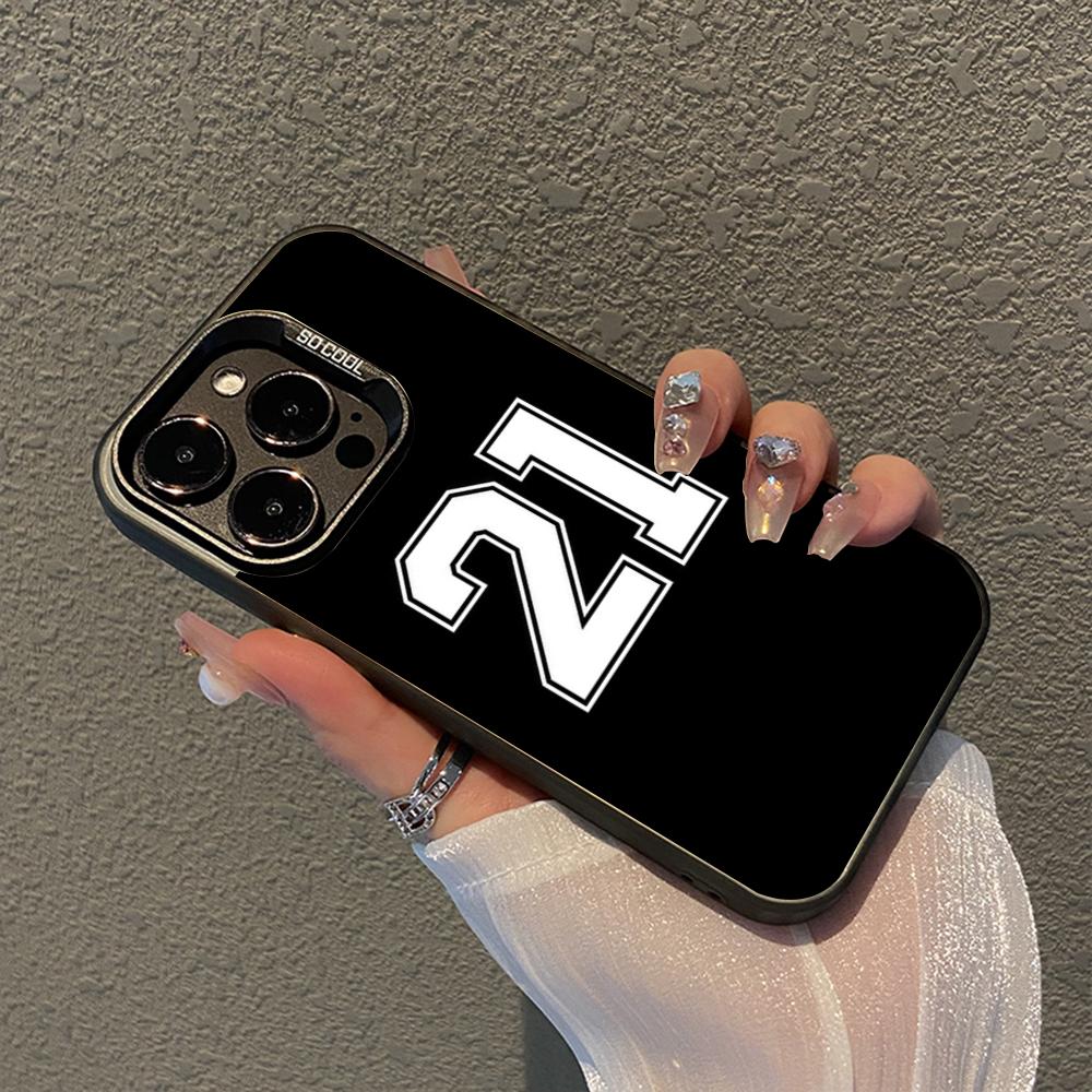 Number Football Phone Case For IPhone 16 15 14 13 12 11 Pro Max X XR XSMAX 8 7 Plus Matte Shockproof Back Cover
