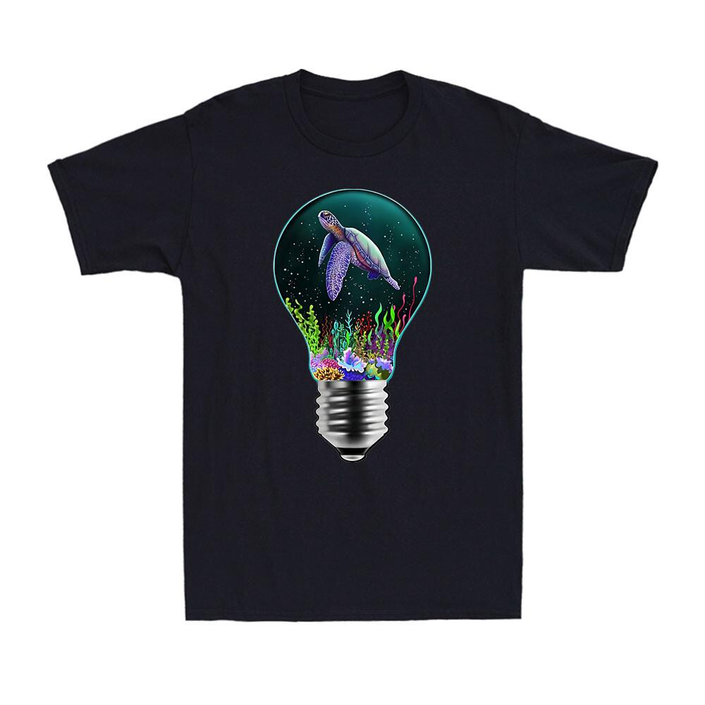 Turtle in a Light Bulb Funny Turtle Graphic Novelty Unisex T-shirt T-shirt XXXL