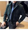 Autumn Korean Trendy Men's Corduroy Jacket - Solid Color, Warm, Cool Zipper Design