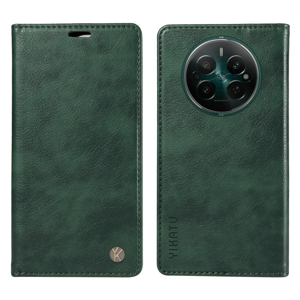 YIKATU YK-006 For Realme 12 4G/12+ 5G Case Drop-Proof Leather Card Holder Phone Protective Cover