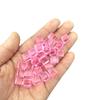 100 Stück Set 8mm Transparenter Würfel mit eckigen Kanten Bunt Klar Einfarbig Würfel Schachfigur Rechter Winkel Für Brettspiel