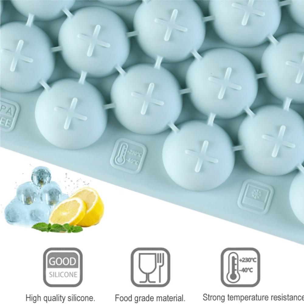 25 Grids Ball Ice Cube Mold Silicone with Cover Ice Storage Box Easy To Demould DIY Ice Ball Maker Grape Ball Handmade Soap Mold