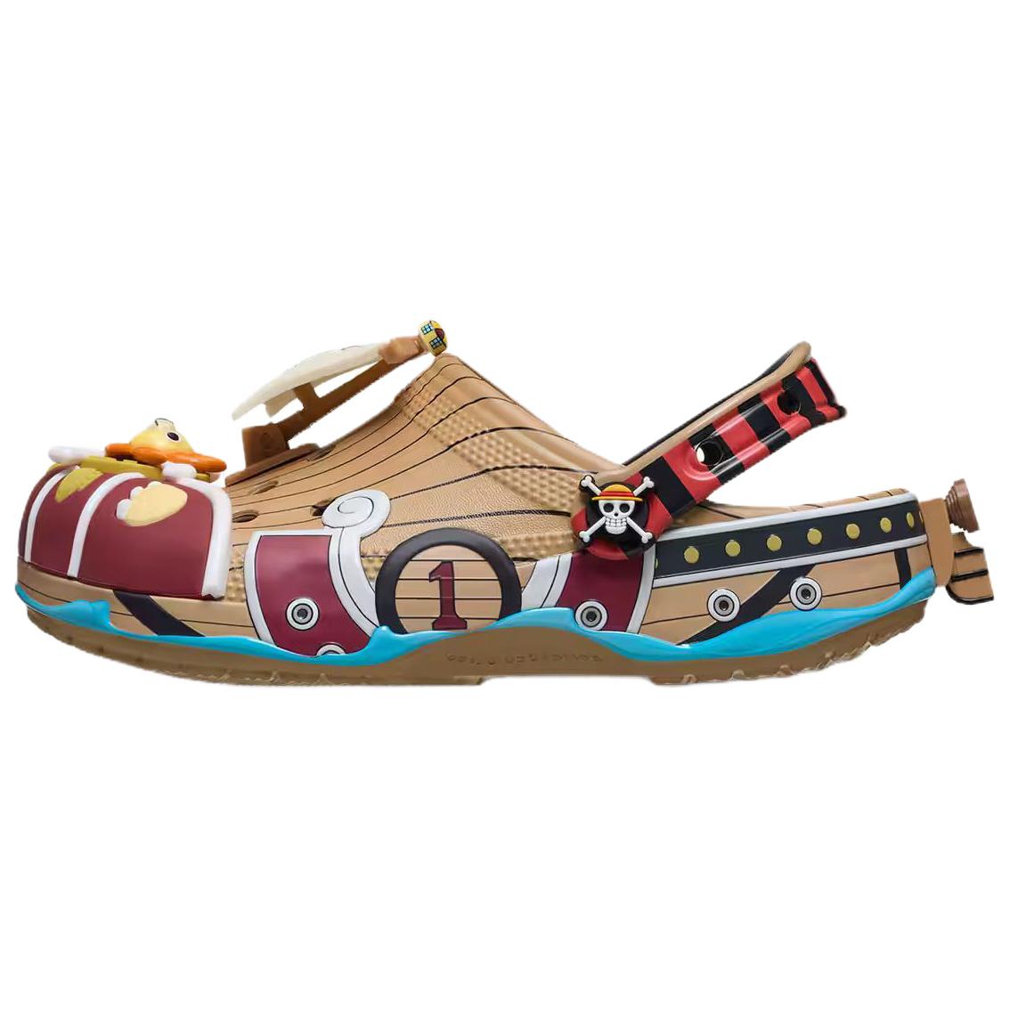 

One Piece x Crocs Классические клоги Тысяча Солнц Унисекс Кроссовки Бежевый Мультицвет 212126-90H 41-42