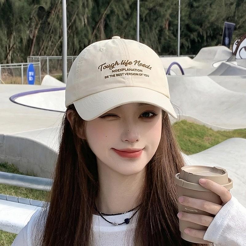 Spring Summer Embroidered Letter Baseball Cap With Breathable Waterproof Sun Protection For Women