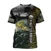 Vintage T Shirt for Mens Fishing 3D Print Outdoor Sports Short Sleeve Top Casual Man's T-shirt Loose Tee Streewear Men Clothing