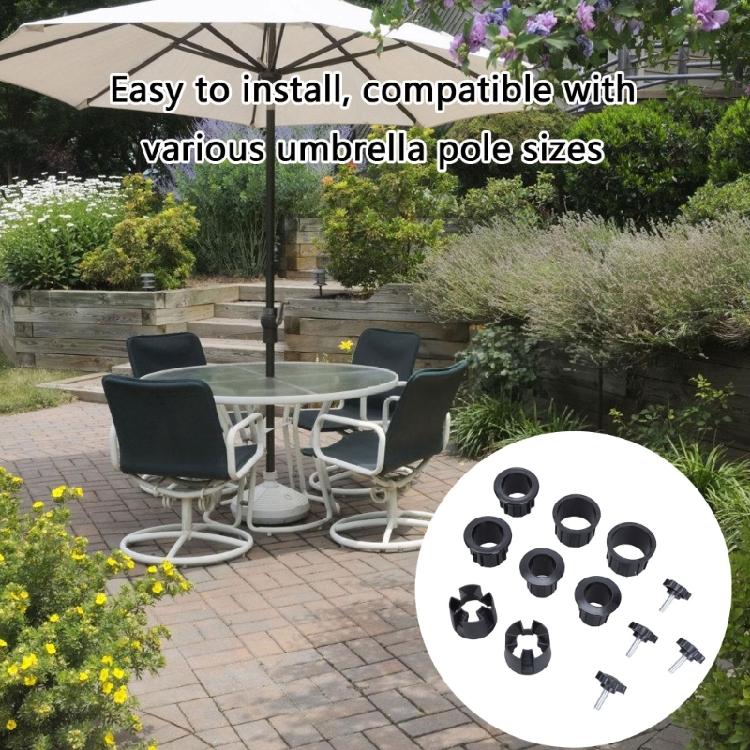 12Pcs Outdoor Umbrella Base Parts With Hole Rings Plug Cover Screw Hand Knob For Backyard Patio Tables Replacement