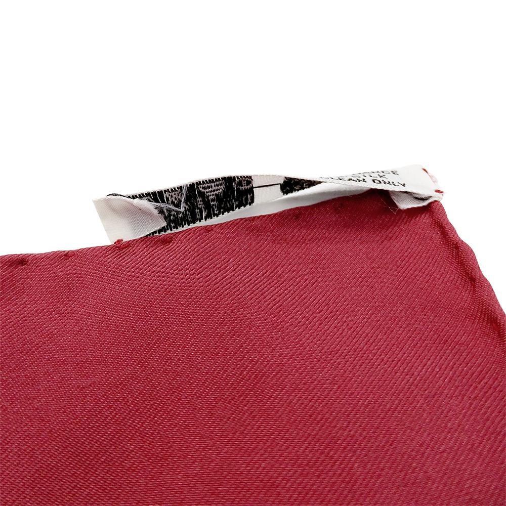 [USED]Hermes scarf for brand Carre Les Tambours Drums of the women, name, 90, (The Tambour), silk, red, stylish.