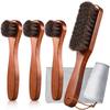 5-teiliges Rosshaar Schuhbürsten Glanz-Set, Schuhputz-Set, Leder Schuhe Stiefel Reinigungsbürste Pflege Reinigungs-Applikator