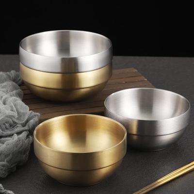 10cm/12cm/14cm Stainless Steel Fruit Salad Bowls Soup Rice Noodle Ramen Bowl Multifunctional Spice Bowl Food Mixing Container