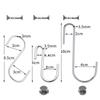 Multi-Purpose Chrome-Plated S-Shaped Hanging Hooks for Kitchen, Bathroom, and Clothing Storage