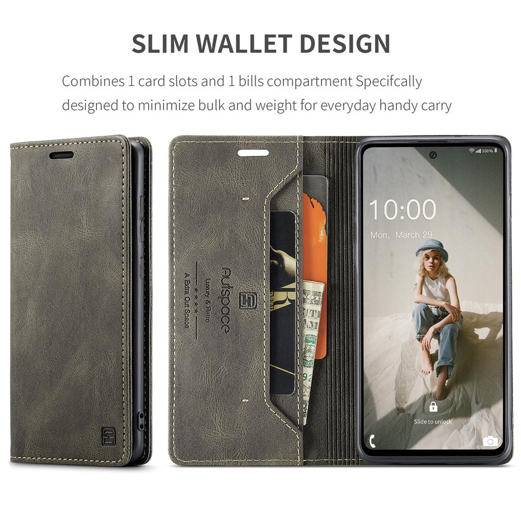 Premium Vintage Leather Wallet Case for Samsung Galaxy A52 4G/5G/A52S 5G - Flip Cover with Card Holder, Shockproof Retro Style (4 Colors)