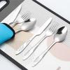 Portable Bag Steak Knife, Fork, Spoon Set, Stainless Steel Three Piece Western Tableware Set, High-Value Gift Tableware