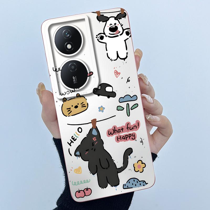 Case For Honor X7B X7 X7A Cute Panda Sweet Girls Cats Silicone Soft Cover Phone Camera Protection Casing Anti-Scratch Bumper