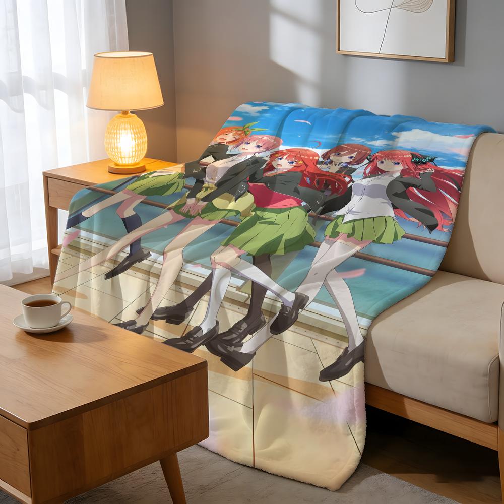 Throw High-Density Short Plush Blanket For Sofa Nap Air-Conditioned Room Soft Skin-Friendly The Quintessential Quintuplets