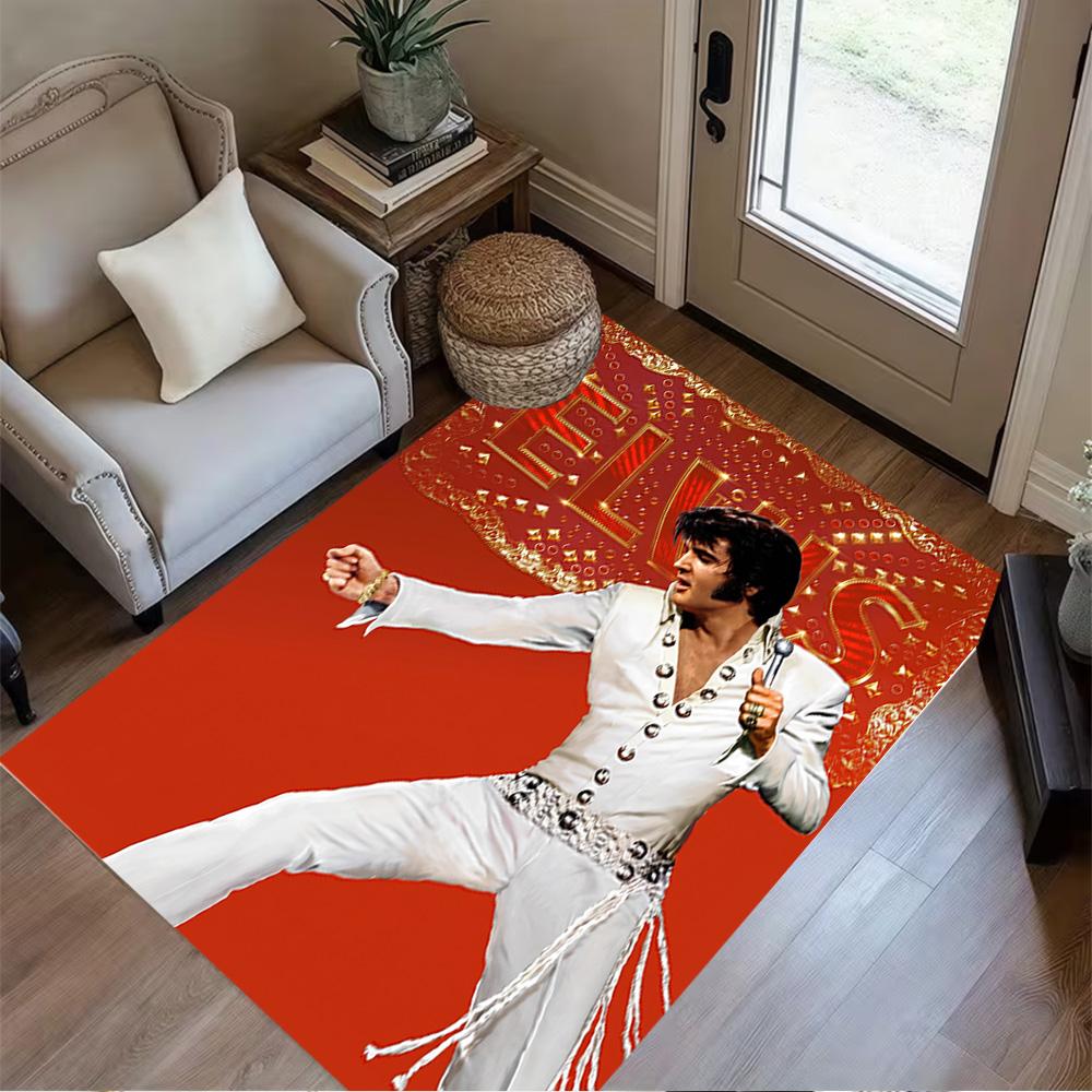 Elvis Presley Performance Carpet Suitable for Hallway Living Rooms Outdoor Foyer Anti-slip Rug Anime Office Decor Perfect Gift for Women/Men