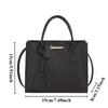 1pc Elegant Women's Striped Handbag Adjustable Shoulder Strap & Zipper Closure, for Casual & Professional Use, Daily Use Purse