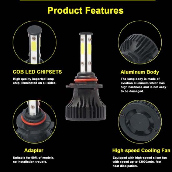 LED Headlights + Fog Light 6x Bulbs for 2003 2004 2005 2006 GMC Sierra 1500 3500