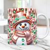 3D Christmas Christmas Ceramic Coffee Mug Tea Cup Snowman Christmas Hat Mug