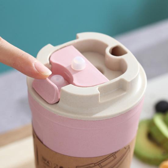 Kávový hrnek bez BPA Přenosný Vláknový Udržitelný Cestovní Termohrnek Hrnček pro Domov